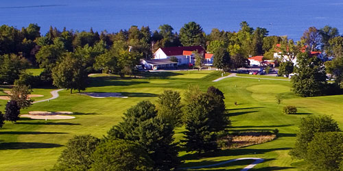 Golf Course Aerial View 500x250 - Basin Harbor Resort - Vergernnes, VT