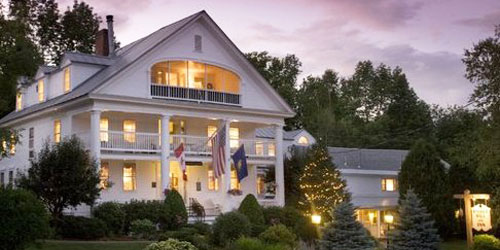 Rabbit Hill Inn Exterior Dusk View 500x250 - Distinctive Inns of New England