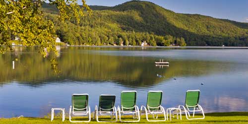 Waterfront Deck - Lake Morey Resort - Fairlee, VT