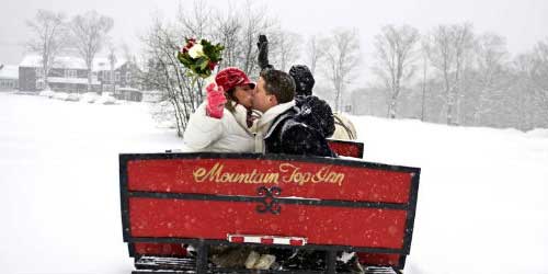 Winter Wedding Sleigh - Mountain Top Inn & Resort - Chittenden, VT