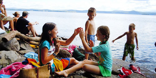 Girls on the Beach - Grand Isle State Park - Photo Credit VT State Parks