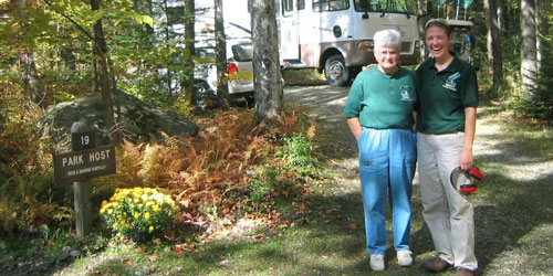 Ladies and their Camper - Quechee State Park - Photo Credit VT State Parks