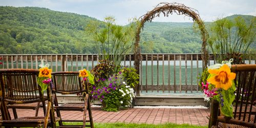 Lakefront Patio Ceremony - Lake Morey Resort - Fairlee, VT