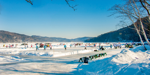 Frozen Lake Fun - Lake Morey Resort - Fairlee, VT