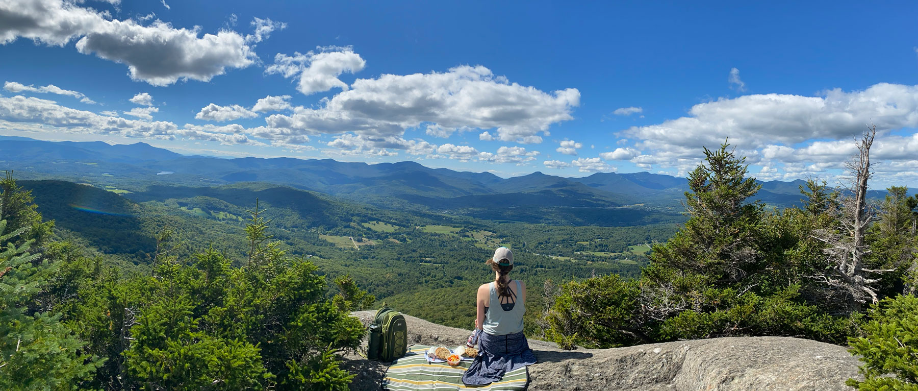 Backpacking in the Mountains near Stone HIll Inn in Stowe, VT