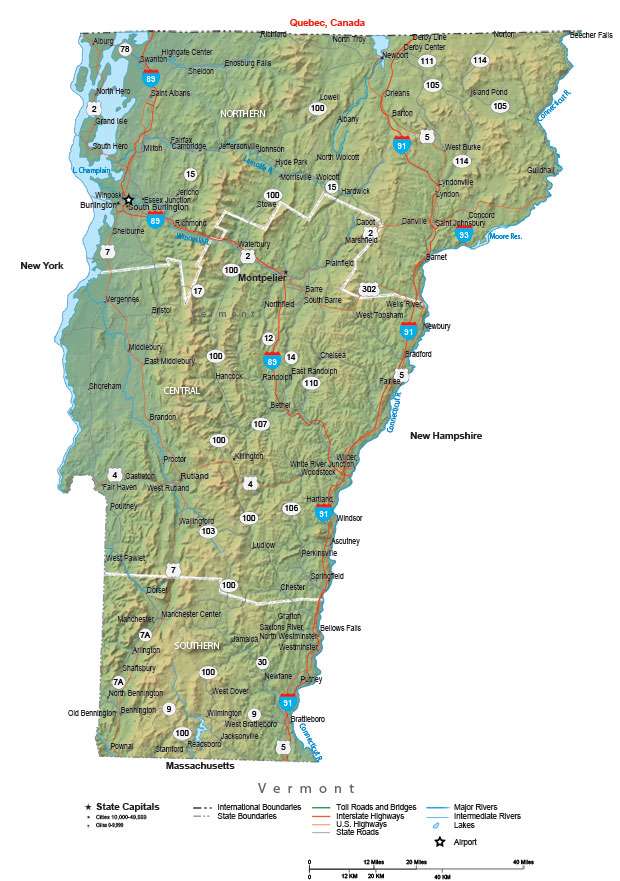 Vermont State Map